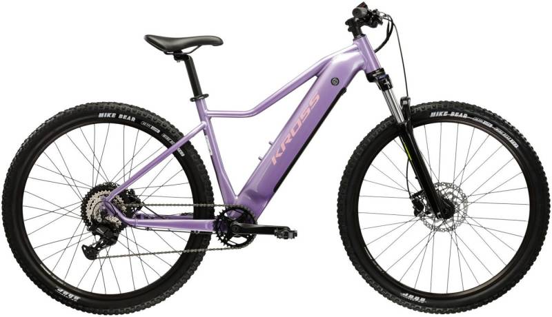 Kross E-Bike Mountainbike KROSS E-MTB Lea Boost 1.0 522 29" lila 8 Gänge, 8 Gang Shimano ESSA U2000 Schaltwerk, Kettenschaltung, Heckmotor, 522 Wh, Pedelec, Elektrofahrrad für Damen und Herren, MTB Kross E-Bike Mountainbike KROSS E-MTB Lea Boost 1.0 522 29" lila 8 Gänge, 8 Gang Shimano ESSA U2000 Schaltwerk, Kettenschaltung, Heckmotor, 522 Wh, Pedelec, Elektrofahrrad für Damen und Herren, MTB von Kross