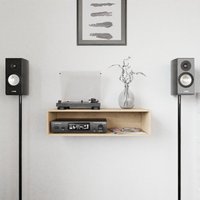 Ahorn Stereo Konsolentisch, Mid-Century Stil von KrovelFurnitureCo