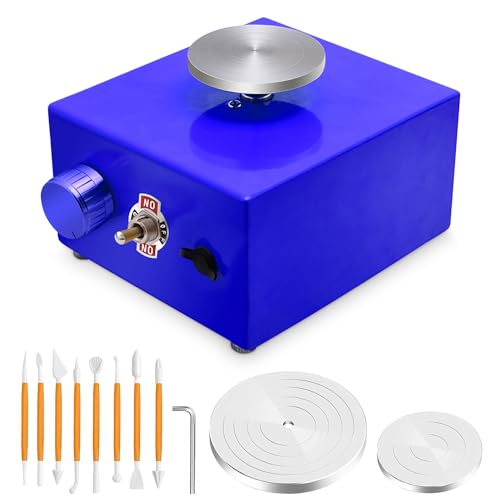 Krovtoy Potter's Wheel Ceramic Wheel Machine 30 W Potter's Wheel 6.5 cm 10 cm 30 W 0-300 rpm Electric Pottery Wheel Machine with Removable Pedal (Blau) Krovtoy Potter's Wheel Ceramic Wheel Machine 30 W Potter's Wheel 6.5 cm 10 cm 30 W 0-300 rpm Electric Pottery Wheel Machine with Removable Pedal (Blau) von Krovtoy