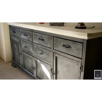 Frow & Ball Ammonit Sideboard | Landhausmöbel Bauernhaus Möbel Rustikales Schubladen Krud-41 von KrudFurniture