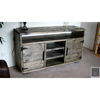 Gerüstmöbel | Sideboard Retro Vintage Anrichte Rustikales Bauernhaus Treibholzmöbel Krud-26 V2 von KrudFurniture
