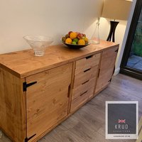 Gerüstmöbel | Sideboard Retro Vintage Rustikales Bauernhaus Industrielles Krud-68 V2 von KrudFurniture