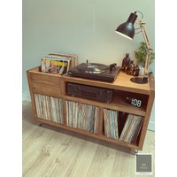 Schallplattenaufbewahrung | Plattenspieler Ständer Gerüstmöbel Rustikaler Fernsehtisch Retro Krud-66 V2 von KrudFurniture