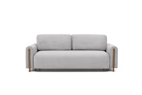 Krudox ARCA 3 Sitzer Ausziehbar Sofa 244x97x97 cm - Schlafsofa mit Bettkasten - Couch mit Stauraum und Holzfüße in Eiche - Sofa mit Schlaffunktion 146x200 cm - Stoff Jarell 03 von Krudox