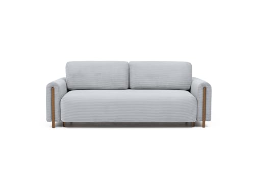 Krudox ARCA 3 Sitzer Ausziehbar Sofa 244x97x97 cm - Schlafsofa mit Bettkasten - Couch mit Stauraum und Holzfüße in Eiche - Sofa mit Schlaffunktion 146x200 cm - Stoff Jarell 04 von Krudox