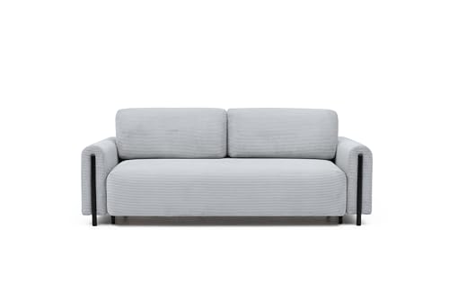 Krudox ARCA 3 Sitzer Ausziehbar Sofa 244x97x97 cm - Schlafsofa mit Bettkasten - Couch mit Stauraum und Holzfüße in Schwarz - Sofa mit Schlaffunktion 146x200 cm - Stoff Jarell 04 Krudox ARCA 3 Sitzer Ausziehbar Sofa 244x97x97 cm - Schlafsofa mit Bettkasten - Couch mit Stauraum und Holzfüße in Schwarz - Sofa mit Schlaffunktion 146x200 cm - Stoff Jarell 04 von Krudox