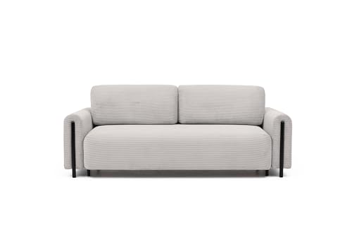 Krudox ARCA 3 Sitzer Ausziehbar Sofa 244x97x97 cm - Schlafsofa mit Bettkasten - Couch mit Stauraum und Holzfüße in Schwarz - Sofa mit Schlaffunktion 146x200 cm - Stoff Jarell 18 von Krudox