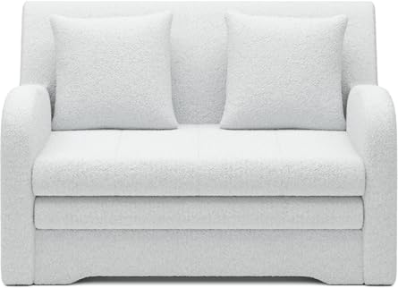Krudox ARO 2 Sitzer Ausziehbar Sofa 130x85x103 cm - Schlafsofa mit Bettkasten - Couch mit Stauraum und Kissen - Sofa mit Schlaffunktion - Ausklappbar Schlafsofa - Stoff Royal 01 Krudox ARO 2 Sitzer Ausziehbar Sofa 130x85x103 cm - Schlafsofa mit Bettkasten - Couch mit Stauraum und Kissen - Sofa mit Schlaffunktion - Ausklappbar Schlafsofa - Stoff Royal 01 von Krudox