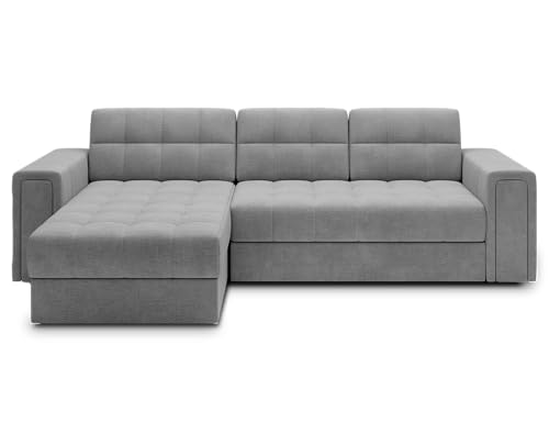Krudox BLEN Ecksofa 260x82x150 cm - Schlafsofa mit Bettkasten - Couch mit Stauraum - Sofa mit Schlaffunktion 212x124 cm - Universelle Seitenauswahl - Stoff Monolith 84 Krudox BLEN Ecksofa 260x82x150 cm - Schlafsofa mit Bettkasten - Couch mit Stauraum - Sofa mit Schlaffunktion 212x124 cm - Universelle Seitenauswahl - Stoff Monolith 84 von Krudox