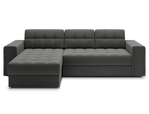 Krudox BLEN Ecksofa 260x82x150 cm - Schlafsofa mit Bettkasten - Couch mit Stauraum - Sofa mit Schlaffunktion 212x124 cm - Universelle Seitenauswahl - Stoff Sola 6/Sola 06 Krudox BLEN Ecksofa 260x82x150 cm - Schlafsofa mit Bettkasten - Couch mit Stauraum - Sofa mit Schlaffunktion 212x124 cm - Universelle Seitenauswahl - Stoff Sola 6/Sola 06 von Krudox