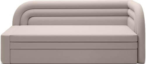 Krudox FAB 3 Sitzer Ausziehbar Sofa 223x80x86 cm - Schlafsofa mit Bettkasten - Couch mit Stauraum - Sofa mit Schlaffunktion 135x199 cm - Ausklappbar Schlafsofa - Stoff Sola 18 - RECHTS von Krudox