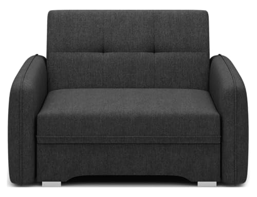 Krudox LAI 1 Sitzer Ausziehbar Sofa 102x84x109 cm - Schlafsofa mit Bettkasten - Couch mit Stauraum - Sofa mit Schlaffunktion - Ausklappbar Schlafsofa - Stoff Poco 10 von Krudox