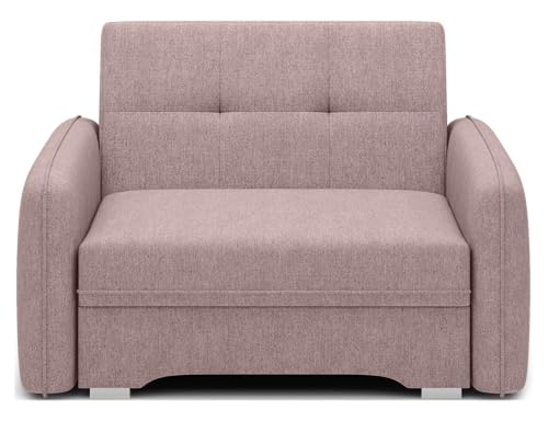 Krudox LAI 1 Sitzer Ausziehbar Sofa 102x84x109 cm - Schlafsofa mit Bettkasten - Couch mit Stauraum - Sofa mit Schlaffunktion - Ausklappbar Schlafsofa - Stoff Poco 101 von Krudox