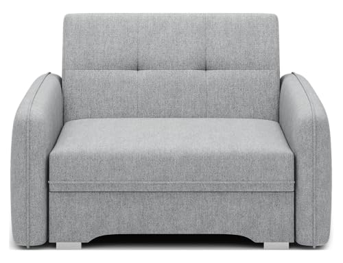 Krudox LAI 1 Sitzer Ausziehbar Sofa 102x84x109 cm - Schlafsofa mit Bettkasten - Couch mit Stauraum - Sofa mit Schlaffunktion - Ausklappbar Schlafsofa - Stoff Poco 3 von Krudox