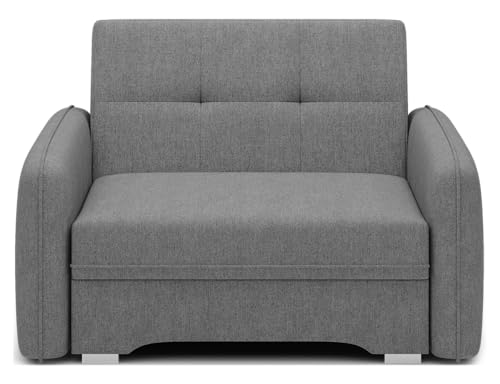 Krudox LAI 1 Sitzer Ausziehbar Sofa 102x84x109 cm - Schlafsofa mit Bettkasten - Couch mit Stauraum - Sofa mit Schlaffunktion - Ausklappbar Schlafsofa - Stoff Poco 4 von Krudox