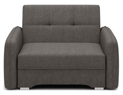 Krudox LAI 1 Sitzer Ausziehbar Sofa 102x84x109 cm - Schlafsofa mit Bettkasten - Couch mit Stauraum - Sofa mit Schlaffunktion - Ausklappbar Schlafsofa - Stoff Poco 5 von Krudox