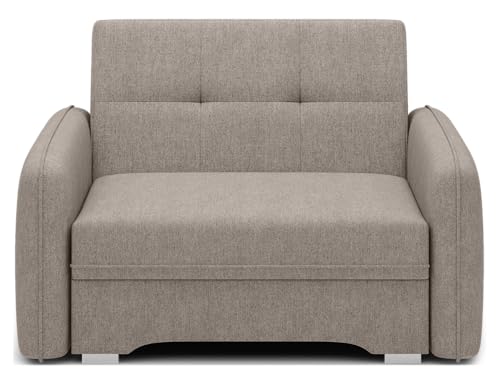 Krudox LAI 1 Sitzer Ausziehbar Sofa 102x84x109 cm - Schlafsofa mit Bettkasten - Couch mit Stauraum - Sofa mit Schlaffunktion - Ausklappbar Schlafsofa - Stoff Poco 7 von Krudox