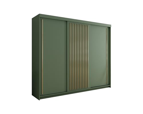 Krudox PST Grün Schiebetürenschrank Kleiderschrank 250x216x62 cm - Schlafzimmermöbel, Aufbewahrung – Mehrzweckschrank mit 3 Kleiderstangen und 3 Schubladen Krudox PST Grün Schiebetürenschrank Kleiderschrank 250x216x62 cm - Schlafzimmermöbel, Aufbewahrung – Mehrzweckschrank mit 3 Kleiderstangen und 3 Schubladen von Krudox