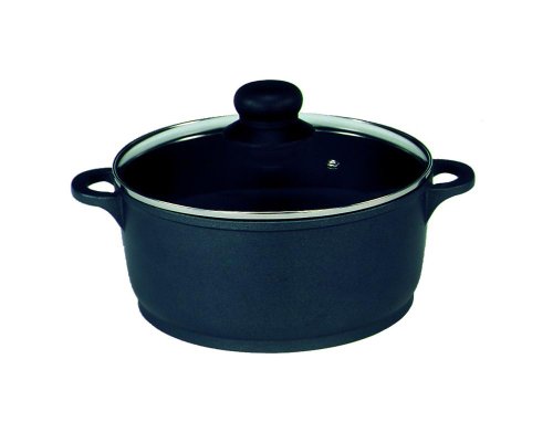Karl Krüger 22016TH Aluguss-Fleischtopf Leipzig mit Thermogrips, 16 cm, Schwarz von KRÜGER