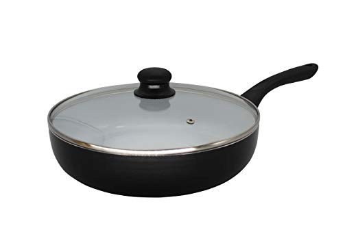 Karl Krüger 81126 Aluminium-Pfanne Riga mit Glasdeckel, 28 cm, schwarz glänzend Karl Krüger 81126 Aluminium-Pfanne Riga mit Glasdeckel, 28 cm, schwarz glänzend von KRÜGER