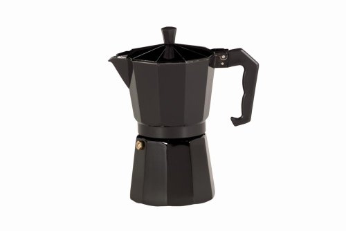 Krüger 502S Espressokcher Italiano NERO Gr. 6 T, Aluminium, Schwarz von KRÜGER