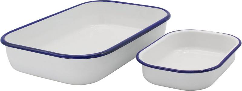 Krüger Auflaufform Husum, Emaille, Stahl, (2-St), Inhalt 1 und 4 Liter von Krüger