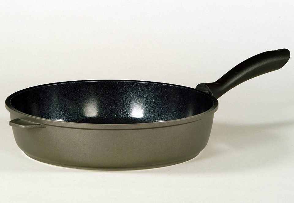 Krüger Bratpfanne Aluguss Pfanne tief Potsdam, 28 cm, Aluminiumguss (1-tlg), für Induktions-Kochfelder geeignet von Krüger
