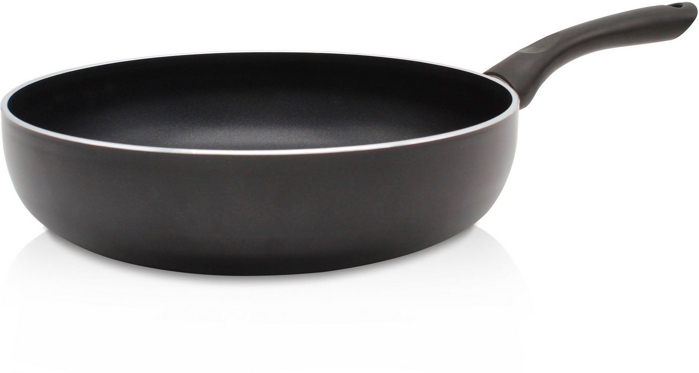 Krüger Bratpfanne Aluminium Pfanne tief Venezia, 28 cm, Aluminium (1-tlg), für Induktions-Kochfelder geeignet von Krüger