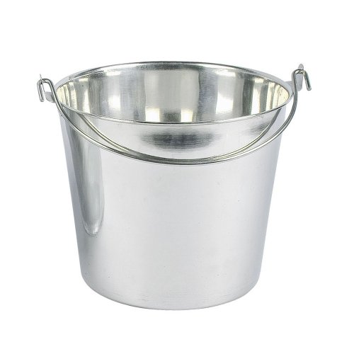 Krüger - 9 L Edelstahleimer, Silber, 24 cm, Edelstahl Hochglanzpoliert von KRÜGER