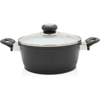 Krüger Fleischtopf "Aluguss Topf mit Glasdeckel Oslo" Aluminiumguss 1 Stk. tlg. für Induktions-Kochfelder geeignet von Krüger