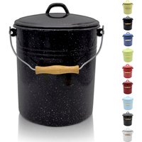 Krüger Mülleimer "Emaille Mülleimer mit Deckel Serie Rio" schnitt- / kratzfeste Oberfläche, bakterienabweisend, extrem langlebig Krüger Mülleimer "Emaille Mülleimer mit Deckel Serie Rio" schnitt- / kratzfeste Oberfläche, bakterienabweisend, extrem langlebig von Krüger