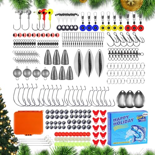 Krujecnt Angelköder Adventskalender 2025,Kalender Angeln Weihnachtszeit Countdown | Geschenk Box Für Angler Väter Söhne Jugendliche Männer von Krujecnt