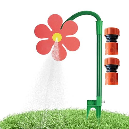 Krujecnt Blumensprenger | 360 Grad Drehender Bewässerungssprenkler - Lustiges Bewässerungsspielzeug Für Kleinkinder Im Garten Hof Spielplatz Gemüsebeet Rasen Park von Krujecnt