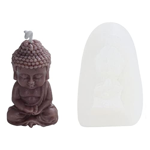 Krujecnt Buddha Form Für Kerzen, Buddha Statue Silikonformen, DIY Handmade Buddha Maitreya Seife Form, 3D Silikonform Für Ton, Beton Kunsthandwerk, Und Harz Ornament von Krujecnt