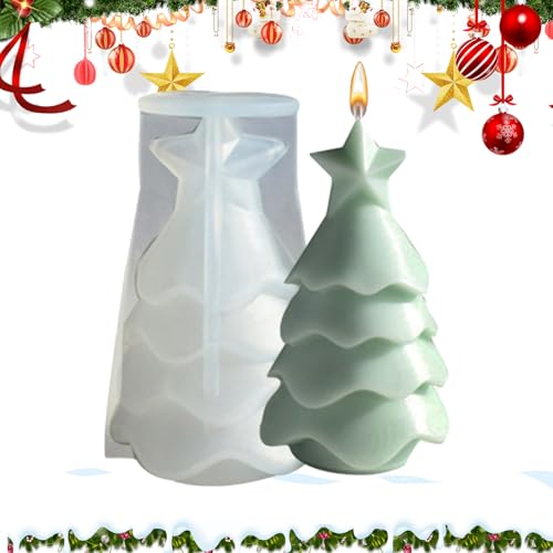 Krujecnt Christbaum Silikonform | Baumförmige Für Handgemachte Kerzenformen | Dekoration Antihaft Handwerk Werkzeug für Gips Wohnkultur Epoxy Harz Seife Kerzen Krujecnt Christbaum Silikonform | Baumförmige Für Handgemachte Kerzenformen | Dekoration Antihaft Handwerk Werkzeug für Gips Wohnkultur Epoxy Harz Seife Kerzen von Krujecnt