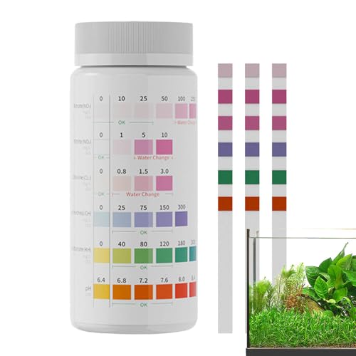 Krujecnt Fischbecken Teststreifen,100 Stück Teich Teststreifen - Papier Wassertester Für Tägliche Überwachung Reise Pool Anfänger Krujecnt Fischbecken Teststreifen,100 Stück Teich Teststreifen - Papier Wassertester Für Tägliche Überwachung Reise Pool Anfänger von Krujecnt