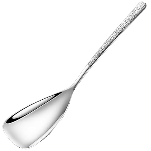 Krujecnt Große Servierlöffel, Dienerlöffel für Buffet | Dienerlöffel groß - Silberspatulam -Teelöffel zum Mvon Hochzeiten des Kochens Restaurants, Edelstahlutensilien von Krujecnt