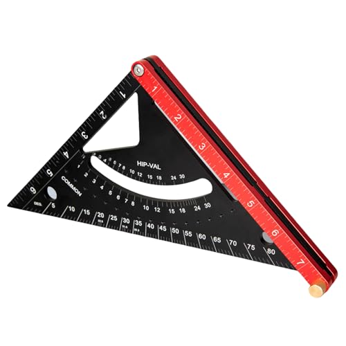 Krujecnt Holzbearbeitungswinkel,Zimmerei Dachsparren Winkelmesser | Leichtes Aluminium-Dreieckmaß Für Renovierung Bauprojekte Heimwerker Hobby Krujecnt Holzbearbeitungswinkel,Zimmerei Dachsparren Winkelmesser | Leichtes Aluminium-Dreieckmaß Für Renovierung Bauprojekte Heimwerker Hobby von Krujecnt