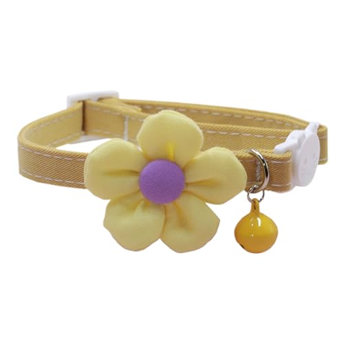 Krujecnt Katzenhalsband Blume - Tierkette Haustier | Verstellbares Blumen Halsband Mit Glöckchen Als Tägliche Dekoration Für Haustiere Krujecnt Katzenhalsband Blume - Tierkette Haustier | Verstellbares Blumen Halsband Mit Glöckchen Als Tägliche Dekoration Für Haustiere von Krujecnt