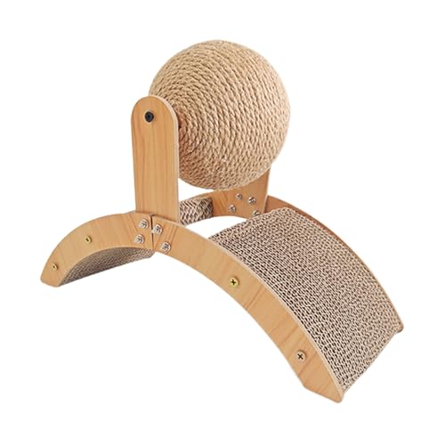 Krujecnt Katzenkratzbrett - Bogenbrücke Kratzspielzeug - Holz Sisal Ball Kratzer Bewegungsspielzeug Möbelschutz Gegen Kratzen Gesundes Kratzverhalten Für Haustiere Krujecnt Katzenkratzbrett - Bogenbrücke Kratzspielzeug - Holz Sisal Ball Kratzer Bewegungsspielzeug Möbelschutz Gegen Kratzen Gesundes Kratzverhalten Für Haustiere von Krujecnt