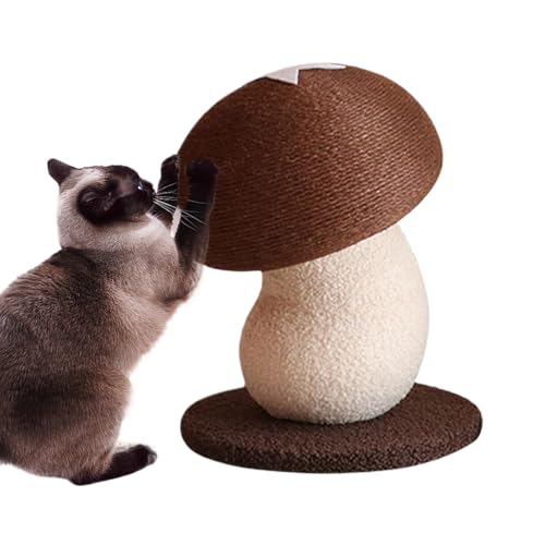 Krujecnt Kratzbäume Für Wohnungskatzen Mit Pilzform | Sisal Kratzsäulen Für Katzen - Beschäftigungsspielzeug Möbelschützer Für Verhaltenstraining Spielbereich Zuhause Wohnzimmer von Krujecnt