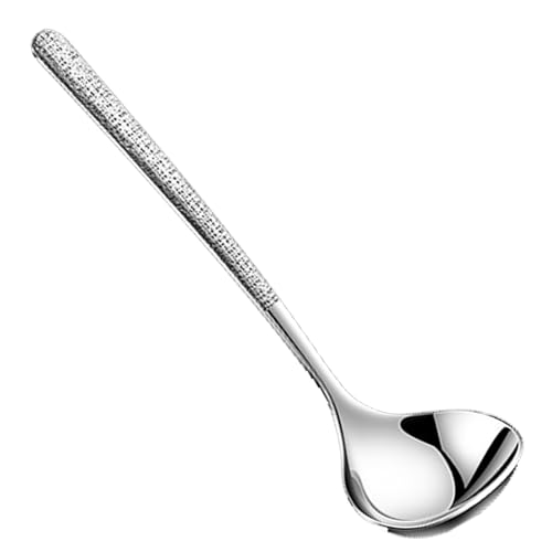 Krujecnt Servierlöffel für Buffet, Metall Servierlöffel - Dienerlöffel groß | Silberspatulam -Teelöffel zum Mvon Hochzeiten des Kochens Restaurants, Edelstahlutensilien von Krujecnt