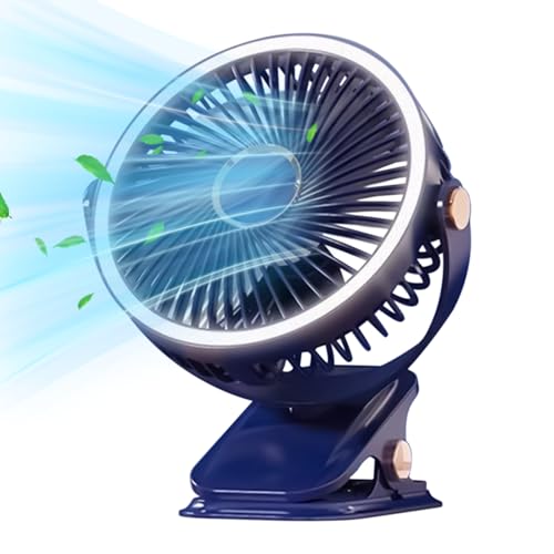 Krujecnt Ventilator Mit Clip - Tischventilator Für Schlafzimmer | Kompakte Type C Wiederaufladbare Nachttischlampe Für Badezimmer Büro Arbeitsplatz Garten Krujecnt Ventilator Mit Clip - Tischventilator Für Schlafzimmer | Kompakte Type C Wiederaufladbare Nachttischlampe Für Badezimmer Büro Arbeitsplatz Garten von Krujecnt