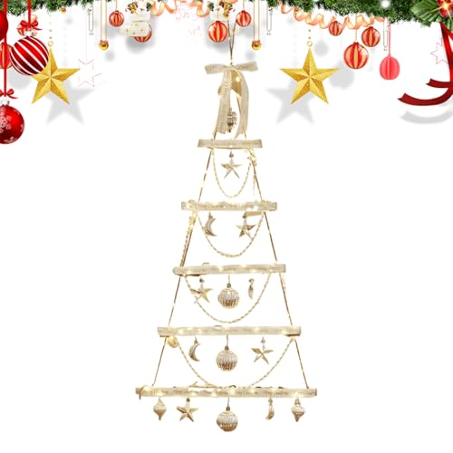 Krujecnt Weihnachtsbaum Wanddekoration Leiter Form | Weihnachtsbaum Aus Holz Mit Licht In Leiterform - Festliche Deko Für Flur Wohnzimmer Küche Krujecnt Weihnachtsbaum Wanddekoration Leiter Form | Weihnachtsbaum Aus Holz Mit Licht In Leiterform - Festliche Deko Für Flur Wohnzimmer Küche von Krujecnt