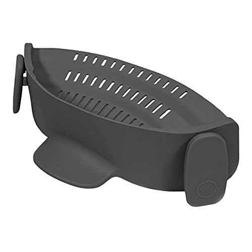 Krumble Silikonsiebaufsatz für die Pfanne - Abtropffläche - Sicheres Gießen - Abtropfdeckel - BPA-freies Küchensieb - Grau Krumble Silikonsiebaufsatz für die Pfanne - Abtropffläche - Sicheres Gießen - Abtropfdeckel - BPA-freies Küchensieb - Grau von Krumble