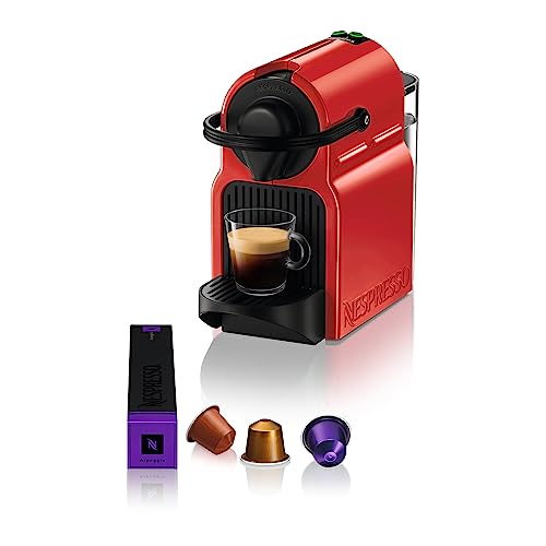 Krups Nespresso Inissia rot, Kaffeemaschine, Espressokocher mit Pads, kompakt, automatisch, Druck 19 bar, YY1531FD von Krups Nespresso