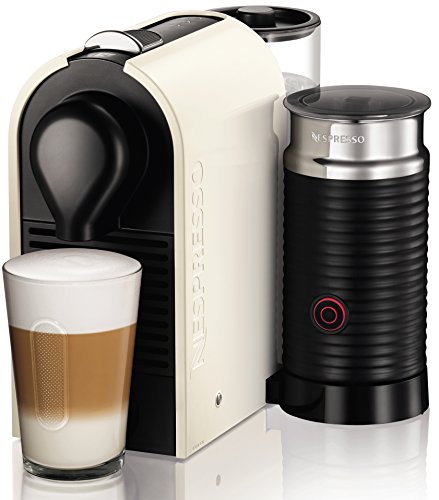 Krups XN2601 Nespresso UMilk Kaffeekapselmaschine (19 bar, inklusive Welcome Pack mit 16 Kapseln) creme-weiß von KRUPS