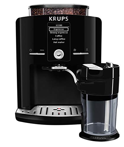KRUPS EA8298 Kaffeevollautomat Latt'Espress One-Touch-Funktion | 1,7 L | 15 bar | LC Display | Cappuccinatore | schwarz von Krups