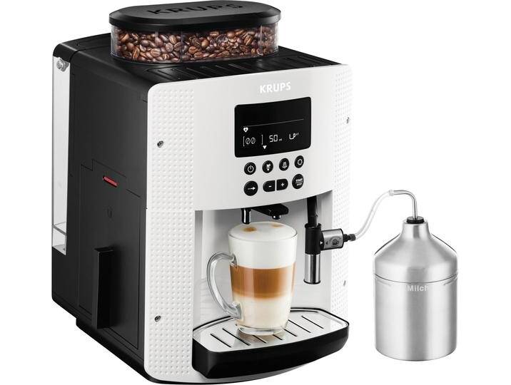 KRUPS Kaffeevollautomat EA8161 , weiß, B:28,7cm H:48,3cm T:38,1cm, Kaffeevollautomaten, inkl. Edelstahl-Milchbehälter, 3 Temperaturstufen + 3 Mahlstärken KRUPS Kaffeevollautomat EA8161 , weiß, B:28,7cm H:48,3cm T:38,1cm, Kaffeevollautomaten, inkl. Edelstahl-Milchbehälter, 3 Temperaturstufen + 3 Mahlstärken von Krups
