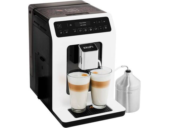 KRUPS Kaffeevollautomat EA8911 Evidence , schwarz-weiß (weiß, schwarz), B:24cm H:36,3cm T:37,2cm, Kaffeevollautomaten, inkl. Milchbehälter, intuitiver OLED-Display, extra-großer Wassertank von Krups